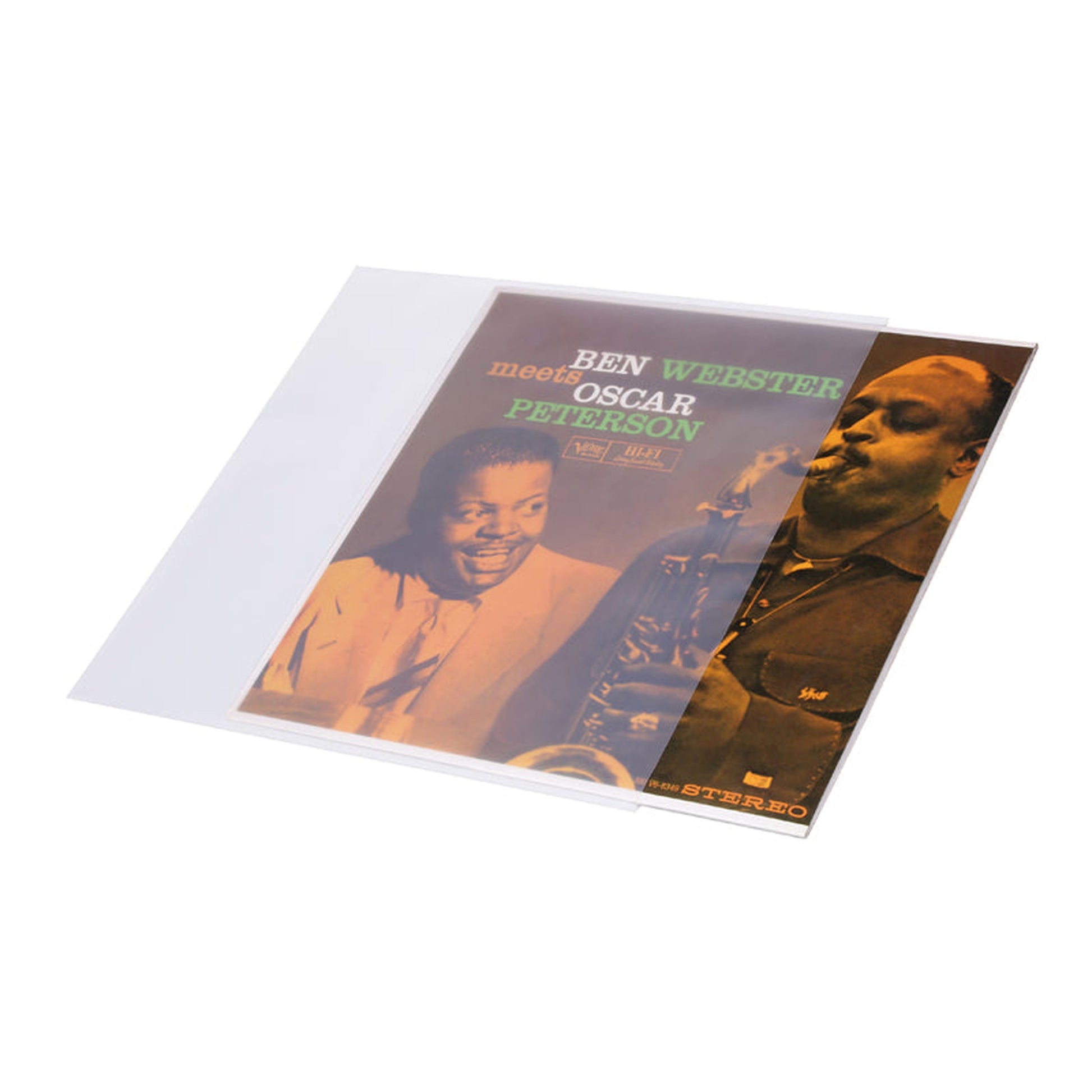 Dynavox Schallplatten-Aussenhüllen 50er-Pack Detailansicht LP-Cover in der Aussenhülle