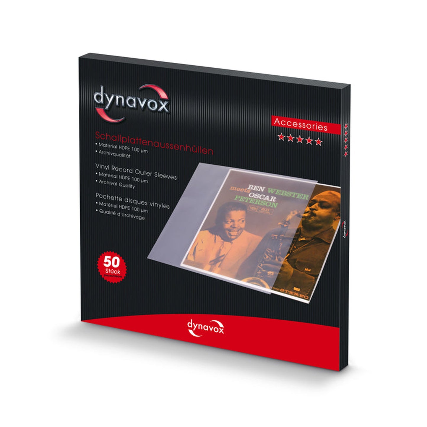 Dynavox Schallplatten-Aussenhüllen 50er-Pack Verpackung Farbkarton