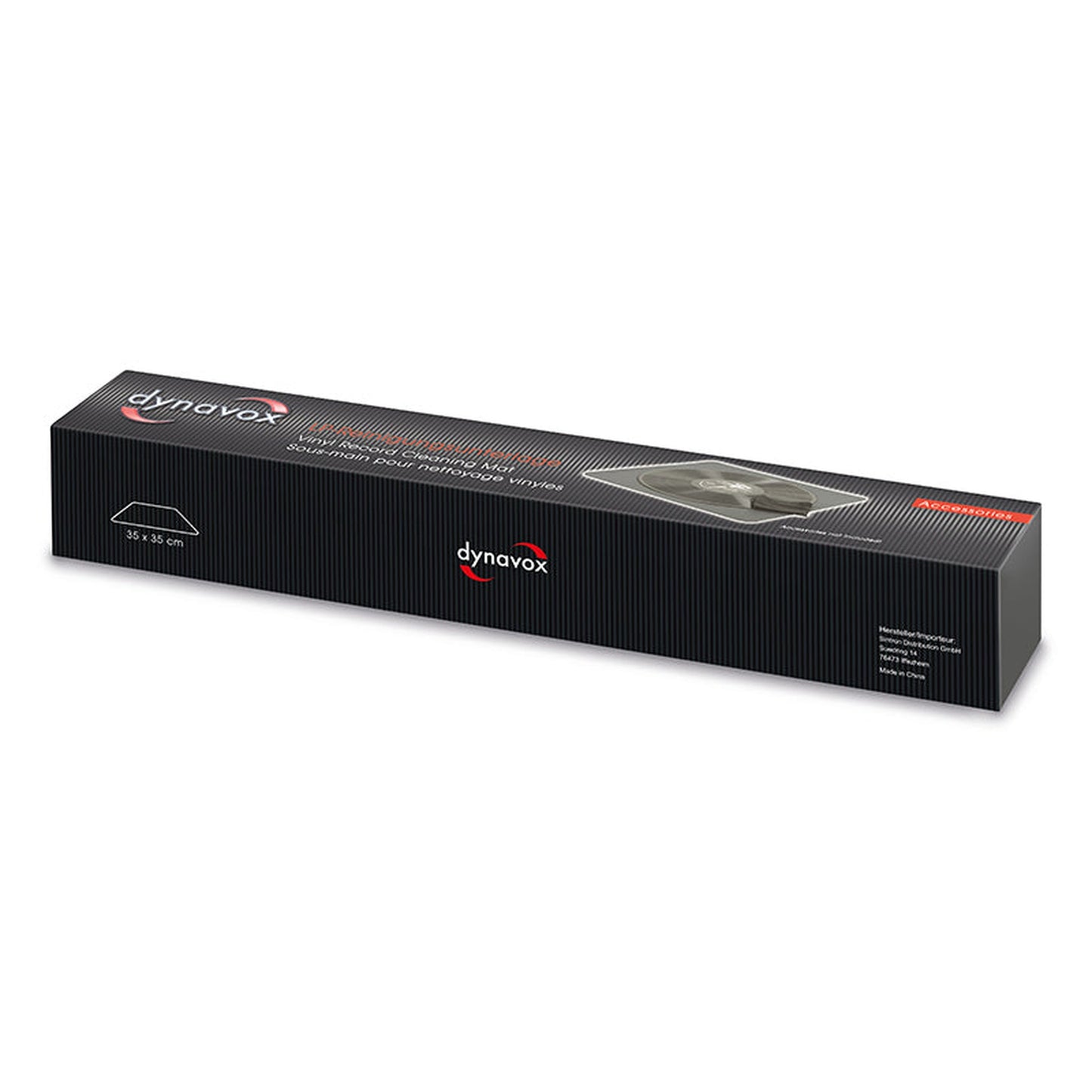 Dynavox Schallplatten-Reinigungsunterlage Schwarz Verpackung Faltschachtel
