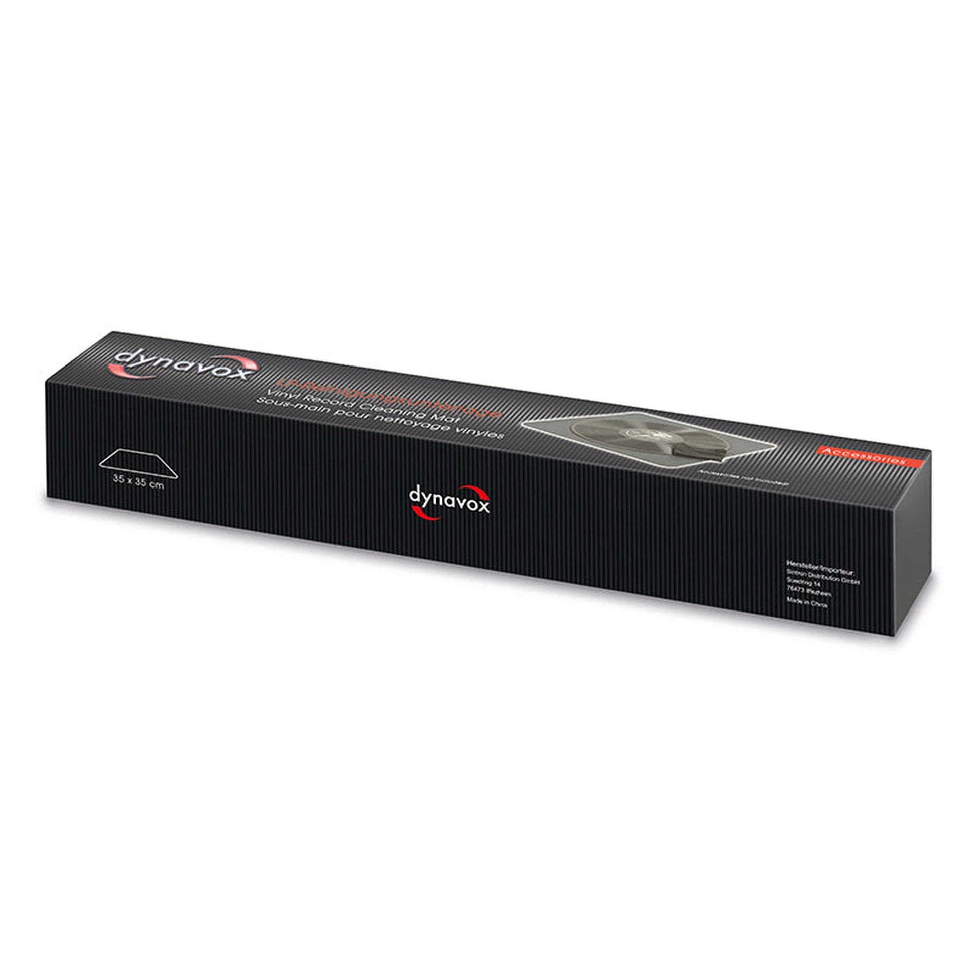 Dynavox Schallplatten-Reinigungsunterlage Schwarz Verpackung Faltschachtel