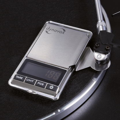 Dynavox TW-4 Tonarmwaage Lifestyle, Messung der Auflagekraft auf dem Plattenteller