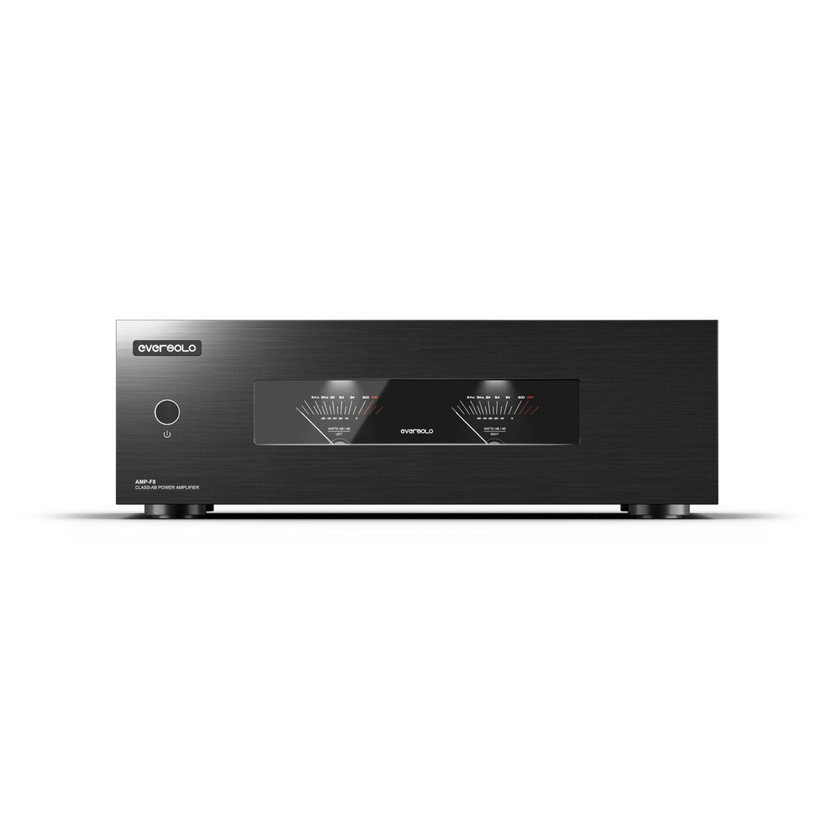 Eversolo AMP-F8 Stereo-Endverstärker Frontansicht mit VU-Metern