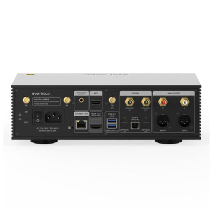 Eversolo DMP-A6 Gen 2 Netzwerk-Streamer Rückansicht mit XLR-, Cinch- und Digitalanschlüssen