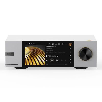 Eversolo DMP-A6 Master Edition Gen 2 Streamer Silber Frontansicht mit Touchscreen und Lautstärkeknopf