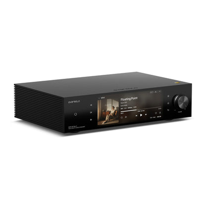 Eversolo DMP-A8 Gen 2 Netzwerk-Streamer Schwarz Schrägansicht mit Touchscreen