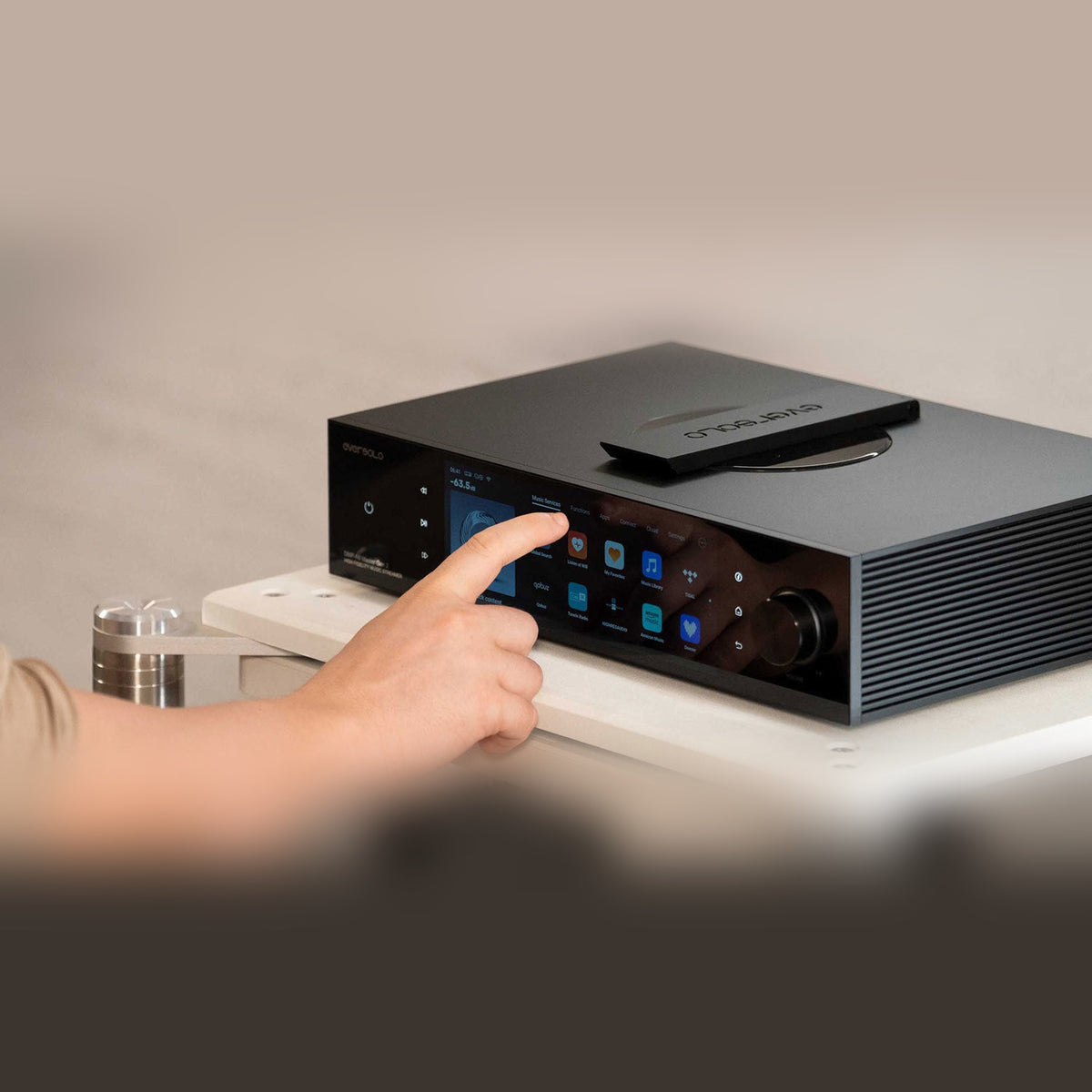 Eversolo DMP-A8 Master Gen 2 Netzwerk-Streamer Displayansicht Touchscreen-Bedienung