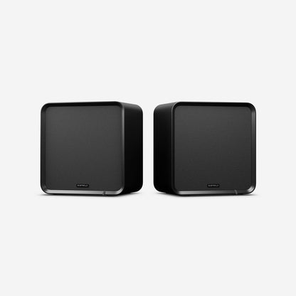 Eversolo SE100 Regallautsprecher Schwarz Stereopaar mit Frontabdeckung
