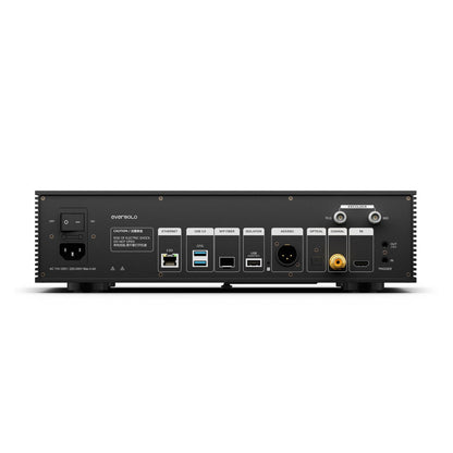 Eversolo T10 Streaming-Transport Rückansicht mit Digitalausgängen und LAN