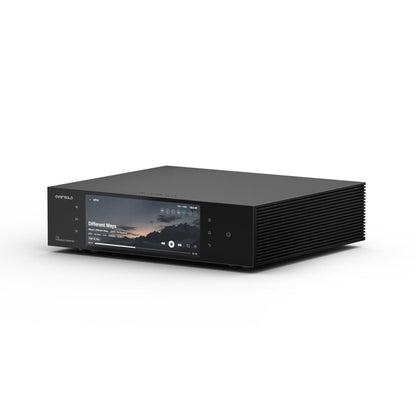 Eversolo T10 Streaming-Transport Schrägansicht mit Display