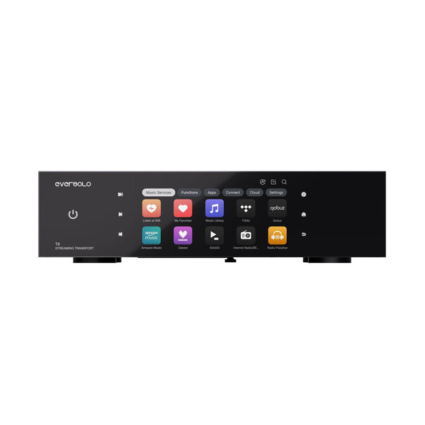 Eversolo T8 Streaming-Transport Frontansicht mit Touchscreen