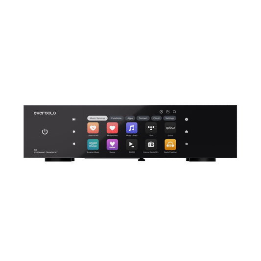 Eversolo T8 Streaming-Transport Frontansicht mit Touchscreen