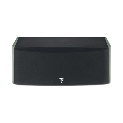 Focal Aria EVO X Center-Lautsprecher Moosgrün Hochglanz Frontansicht mit montierter Abdeckung