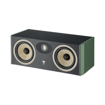 Focal Aria EVO X Center-Lautsprecher Moosgrün Hochglanz Schrägansicht ohne Abdeckung