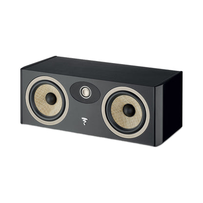 Focal Aria EVO X Center-Lautsprecher Schwarz Hochglanz Schrägansicht ohne Abdeckung