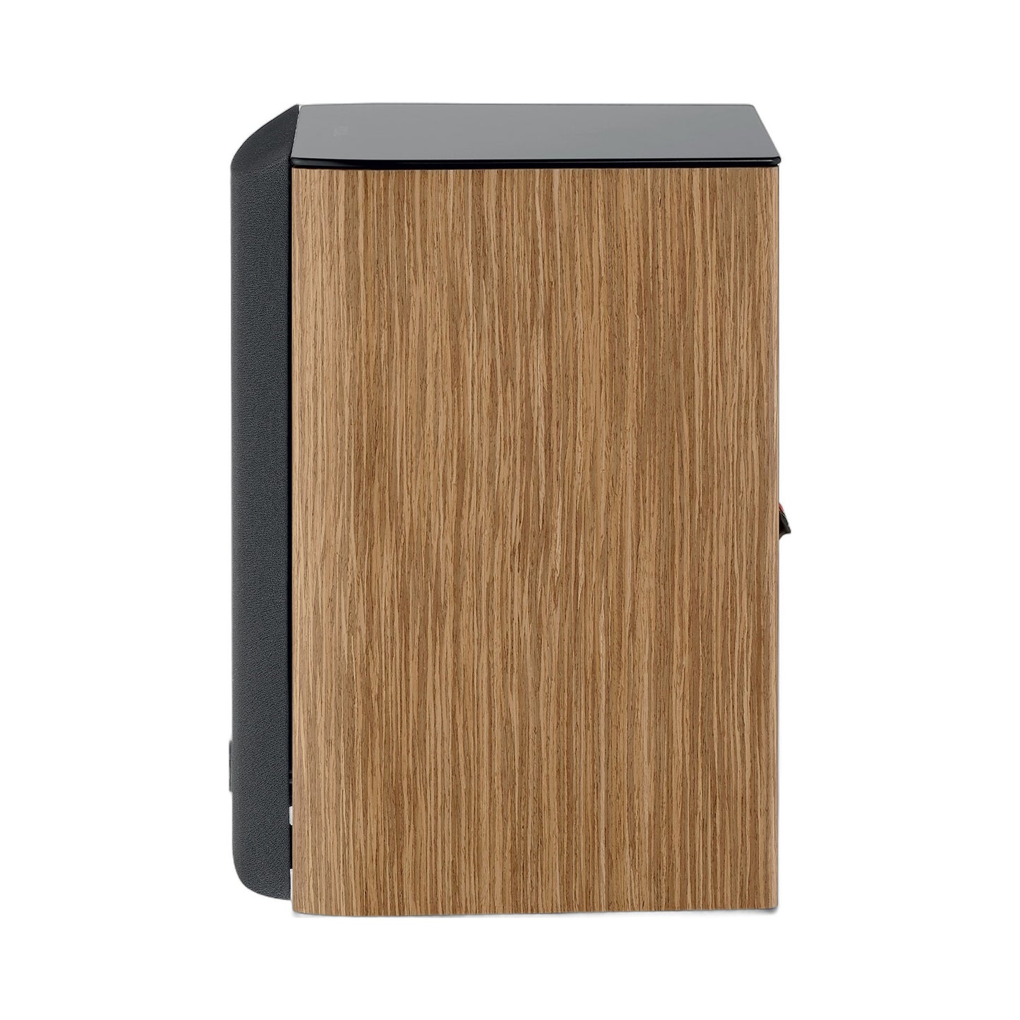 Focal Aria EVO X N°1 Regallautsprecher Nussbaum Seitenansicht mit Abdeckung und Echtholzfurnier