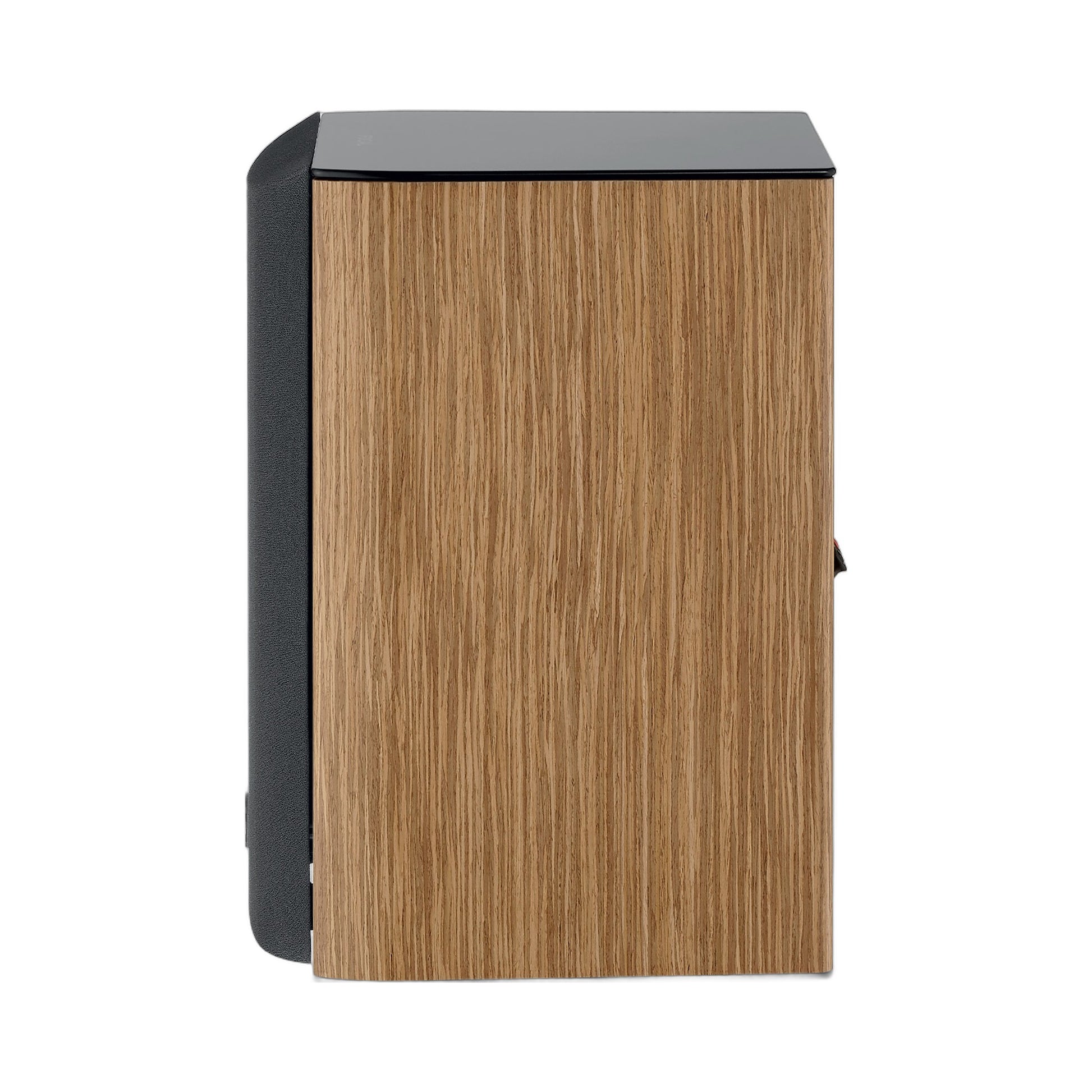 Focal Aria EVO X N°1 Regallautsprecher Nussbaum Seitenansicht mit Abdeckung und Echtholzfurnier