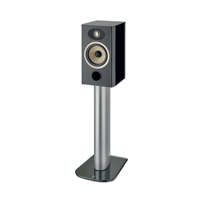 Focal Aria EVO X N°1 Regallautsprecher Schwarz Hochglanz Frontansicht auf Lautsprecherständer