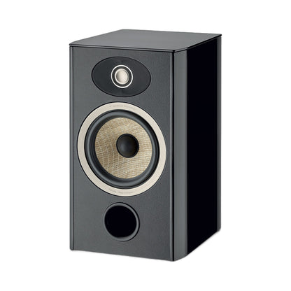 Focal Aria EVO X N°1 Regallautsprecher Schwarz Hochglanz Schrägansicht ohne Abdeckung