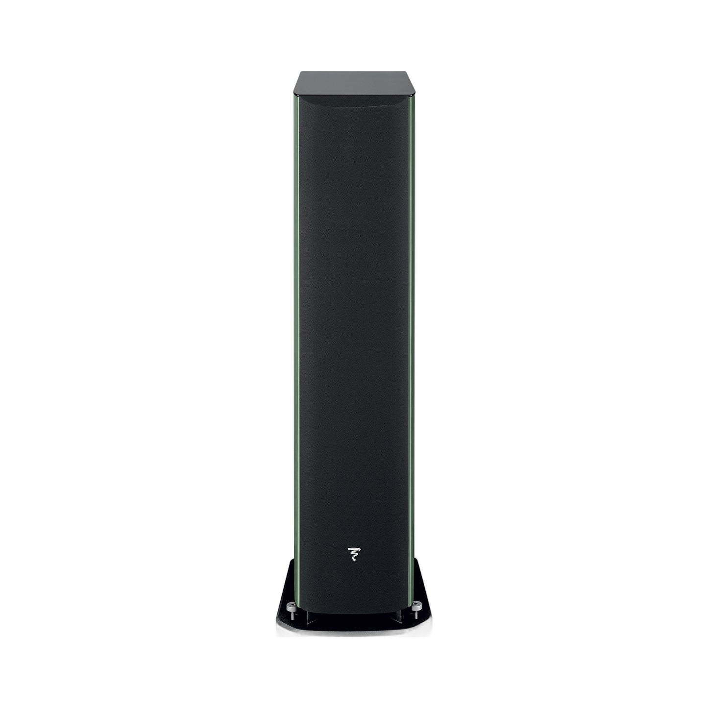 Focal Aria EVO X N°2 Standlautsprecher Moosgrün Hochglanz Frontansicht mit Abdeckung