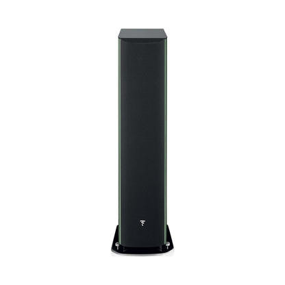 Focal Aria EVO X N°2 Standlautsprecher Moosgrün Hochglanz Frontansicht mit Abdeckung