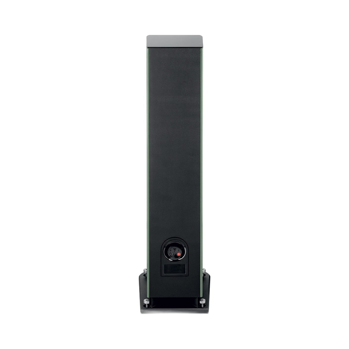 Focal Aria EVO X N°2 Standlautsprecher Moosgrün Hochglanz Rückansicht mit Anschlussfeld