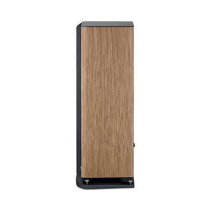 Focal Aria EVO X N°2 Standlautsprecher Nussbaum Seitenansicht mit Abdeckung