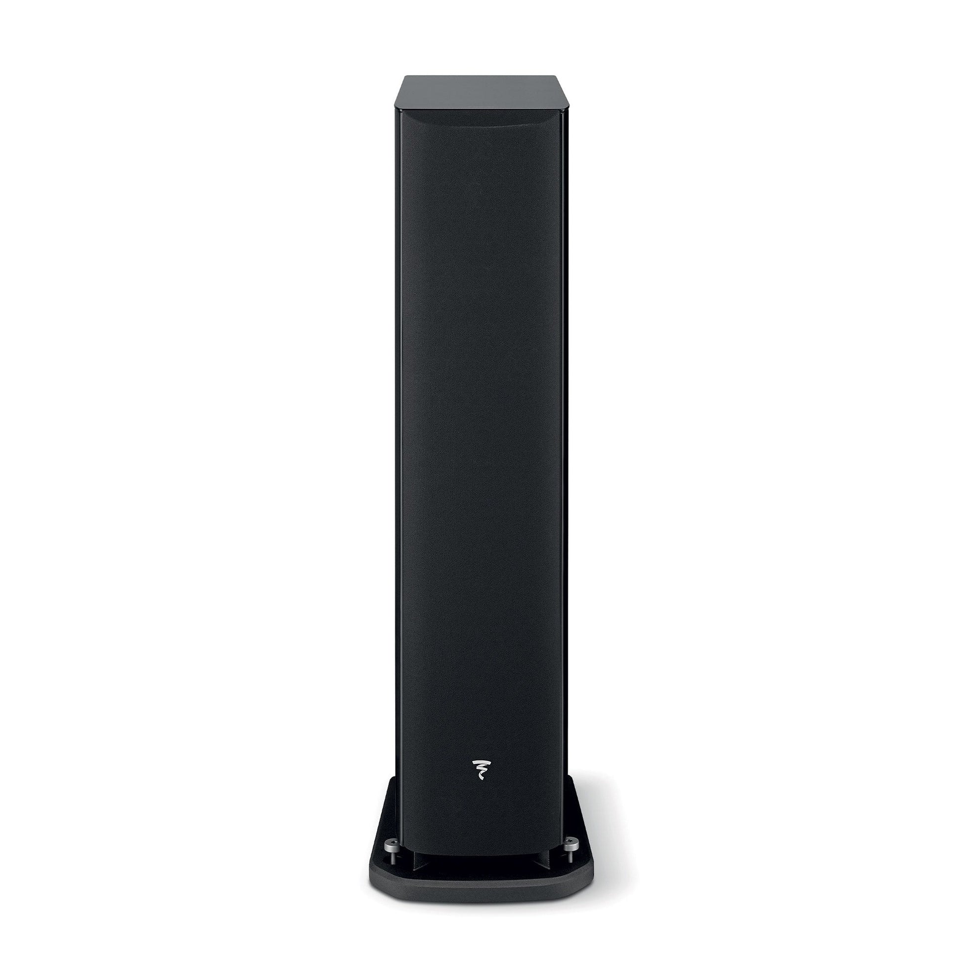 Focal Aria EVO X N°2 Standlautsprecher Schwarz Hochglanz Frontansicht mit Abdeckung