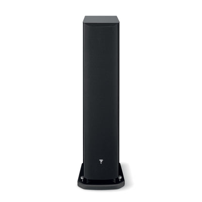 Focal Aria EVO X N°2 Standlautsprecher Schwarz Hochglanz Frontansicht mit Abdeckung