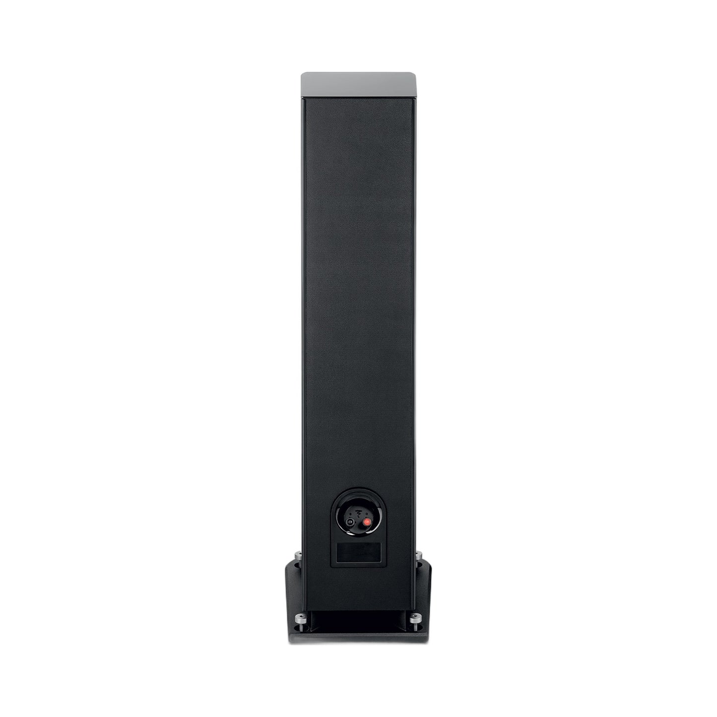 Focal Aria EVO X N°2 Standlautsprecher Schwarz Hochglanz Rückansicht mit Anschlussfeld und Bassreflexöffnung