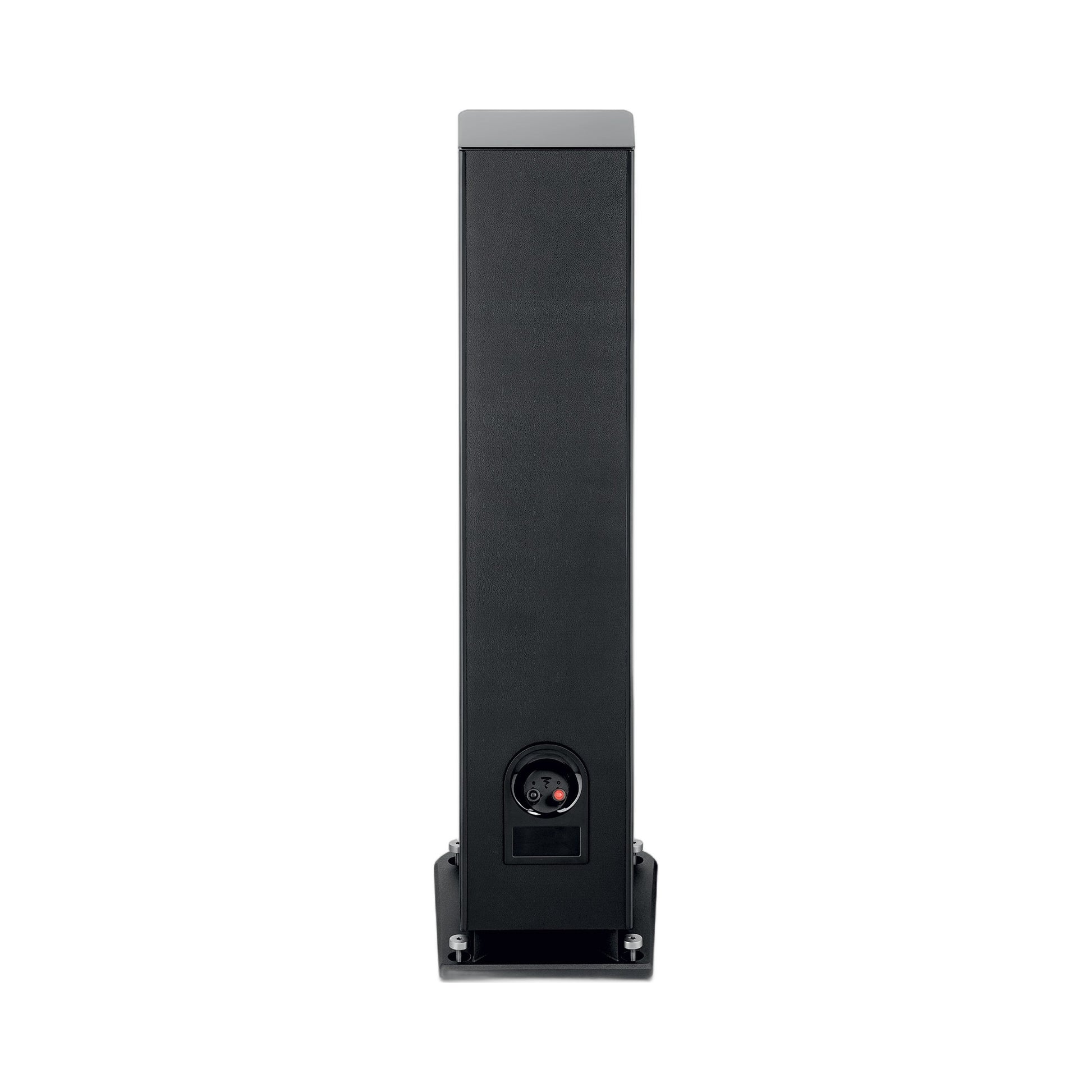 Focal Aria EVO X N°2 Standlautsprecher Schwarz Hochglanz Rückansicht mit Anschlussfeld und Bassreflexöffnung