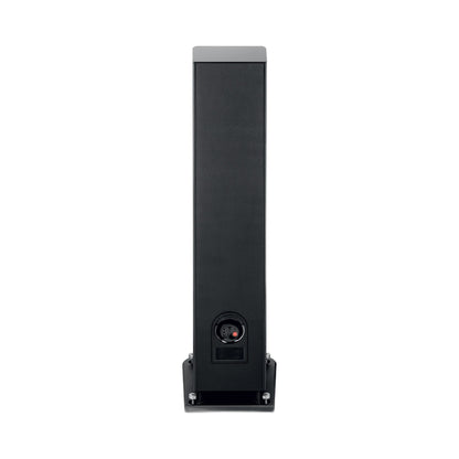 Focal Aria EVO X N°2 Standlautsprecher Schwarz Hochglanz Rückansicht mit Anschlussfeld und Bassreflexöffnung