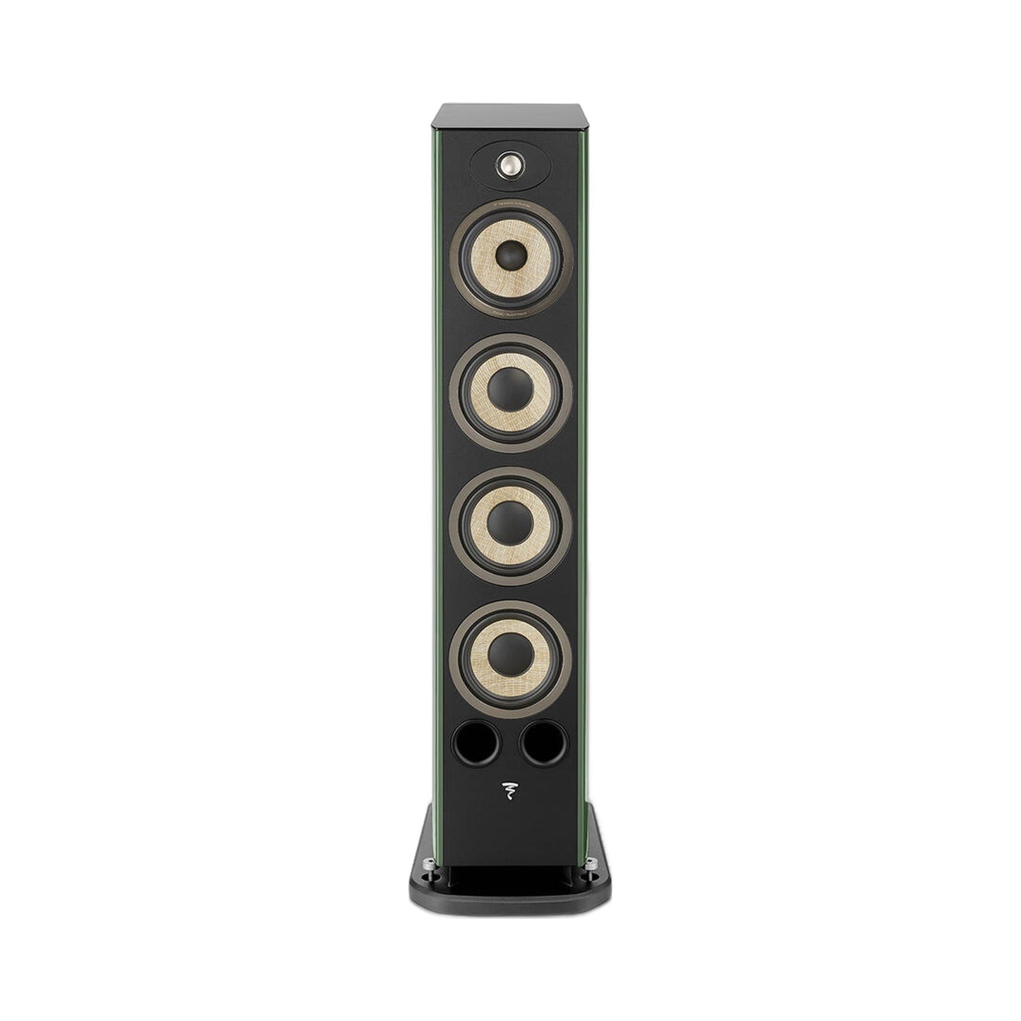 Focal Aria EVO X N°3 Standlautsprecher Moosgrün Hochglanz Frontansicht ohne Abdeckung