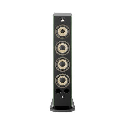 Focal Aria EVO X N°3 Standlautsprecher Moosgrün Hochglanz Frontansicht ohne Abdeckung