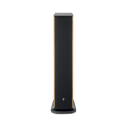 Focal Aria EVO X N°3 Standlautsprecher Nussbaum Frontansicht mit Abdeckung