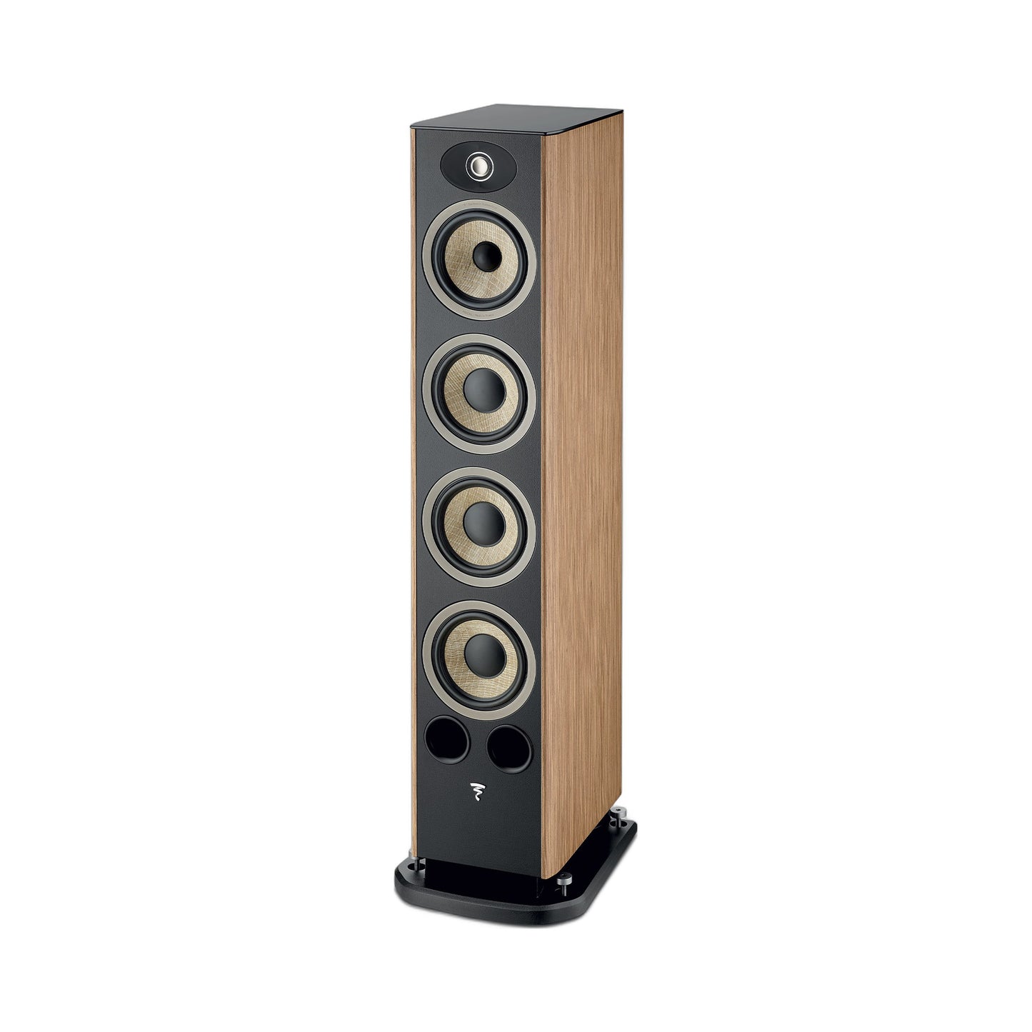 Focal Aria EVO X N°3 Standlautsprecher Nussbaum Schrägansicht ohne Abdeckung
