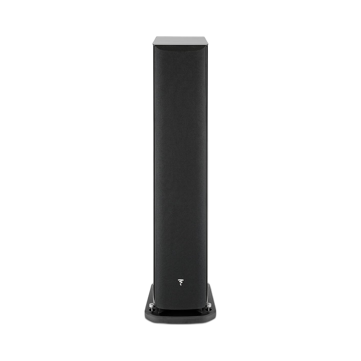 Focal Aria EVO X N°3 Standlautsprecher Schwarz Hochglanz Frontansicht mit Abdeckung
