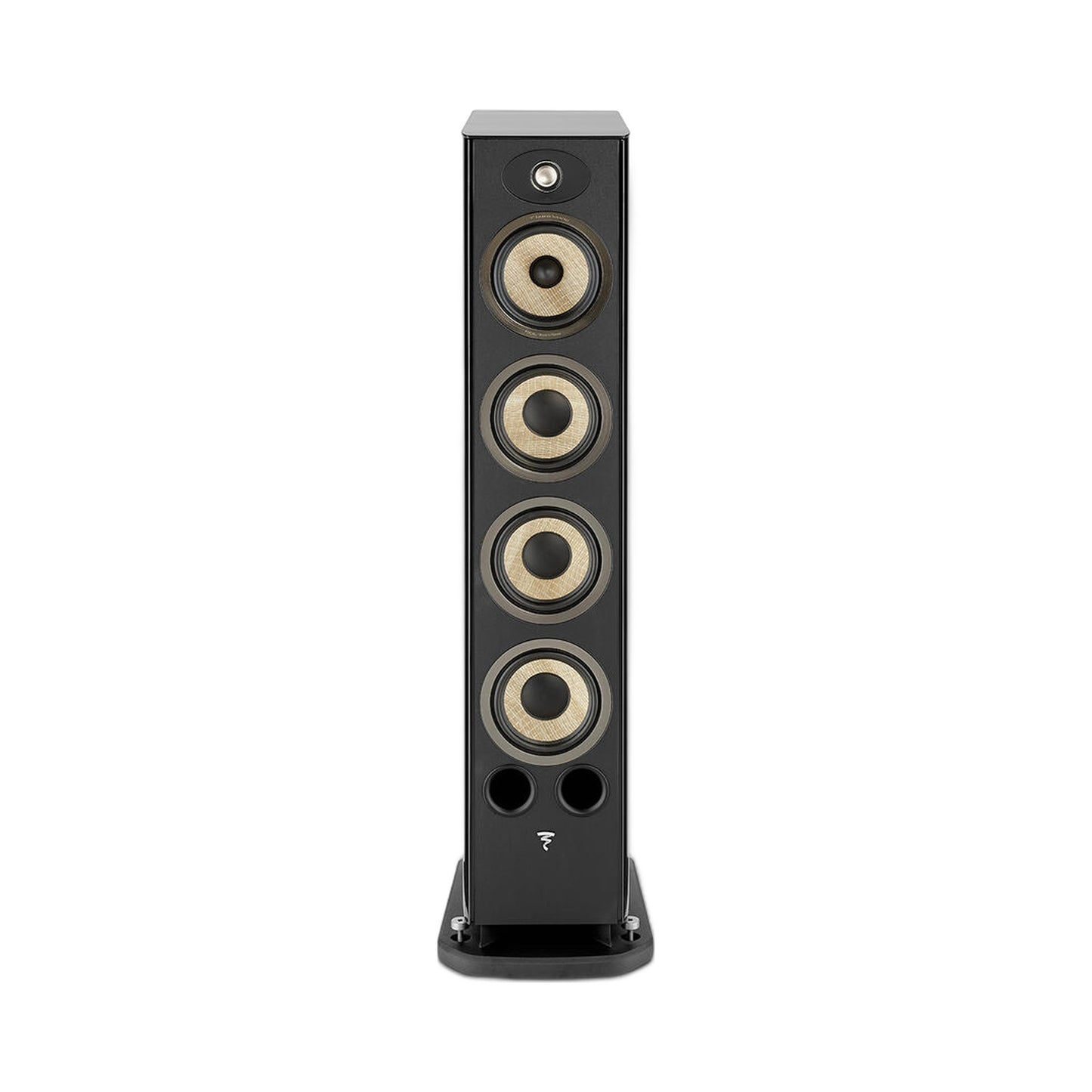Focal Aria EVO X N°3 Standlautsprecher Schwarz Hochglanz Frontansicht ohne Abdeckung