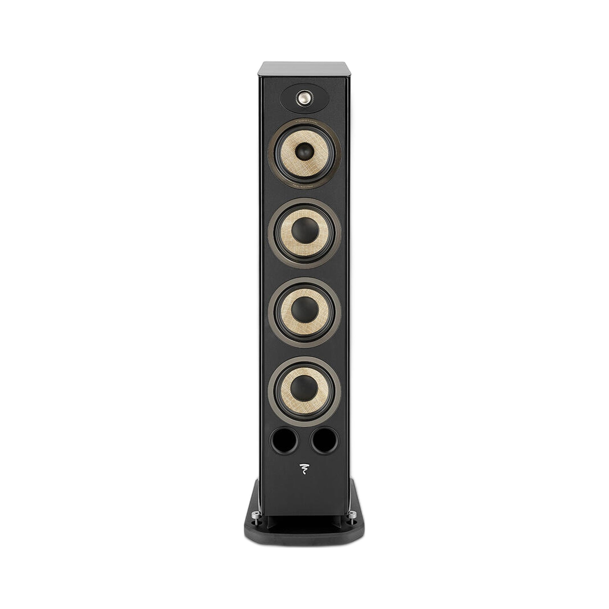 Focal Aria EVO X N°3 Standlautsprecher Schwarz Hochglanz Frontansicht ohne Abdeckung