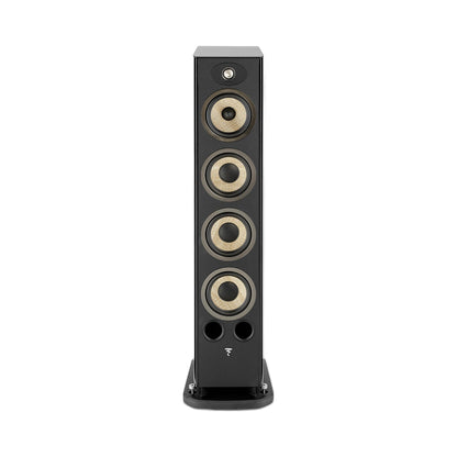 Focal Aria EVO X N°3 Standlautsprecher Schwarz Hochglanz Frontansicht ohne Abdeckung