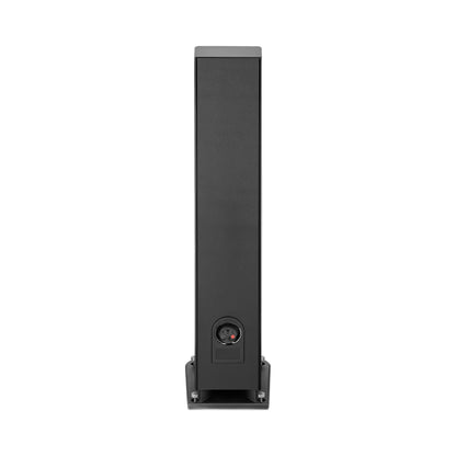 Focal Aria EVO X N°3 Standlautsprecher Schwarz Hochglanz Rückansicht mit Anschlussfeld und Bassreflexöffnung