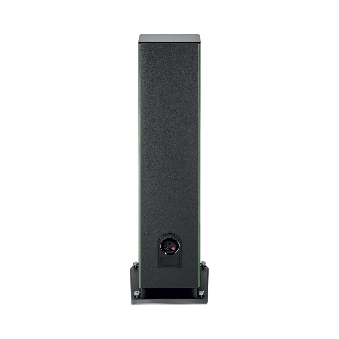 Focal Aria EVO X N°4 Standlautsprecher Moosgrün Hochglanz Rückansicht mit Anschlussfeld
