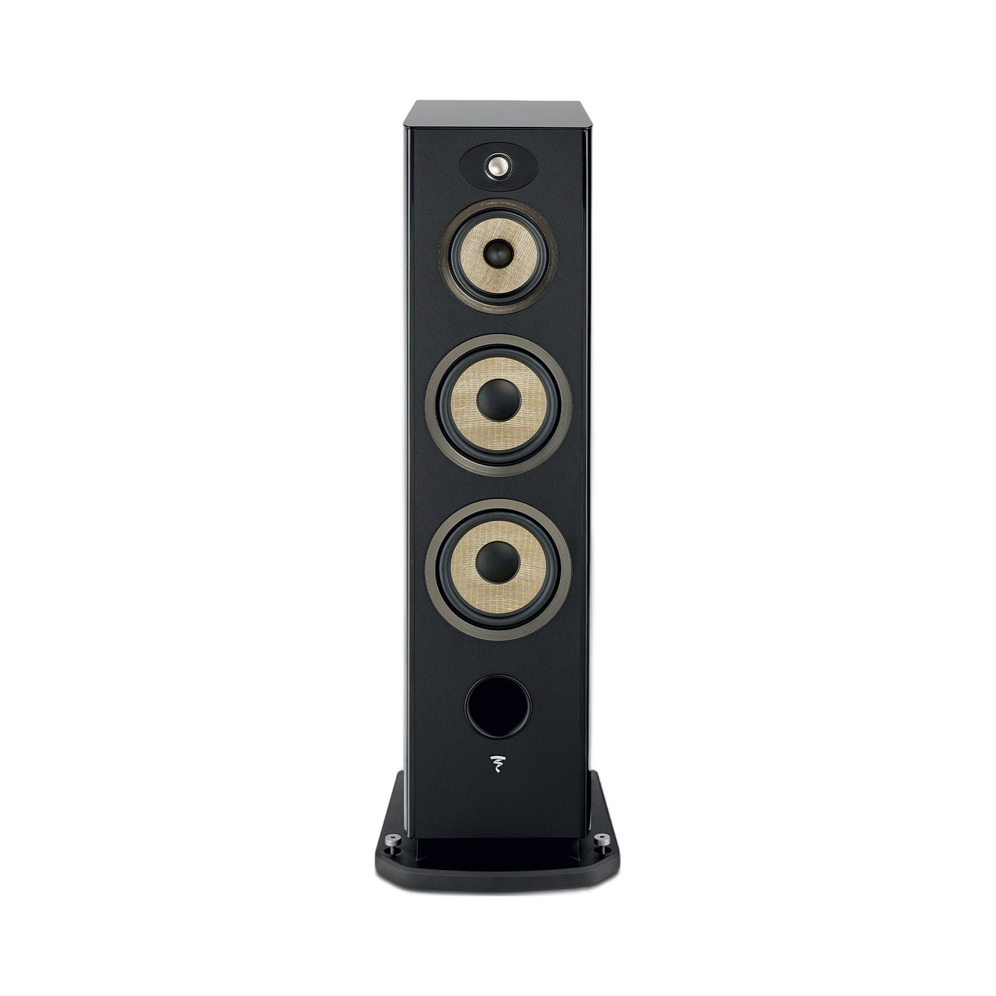Focal Aria EVO X N°4 Standlautsprecher Schwarz Hochglanz Frontansicht ohne Abdeckung