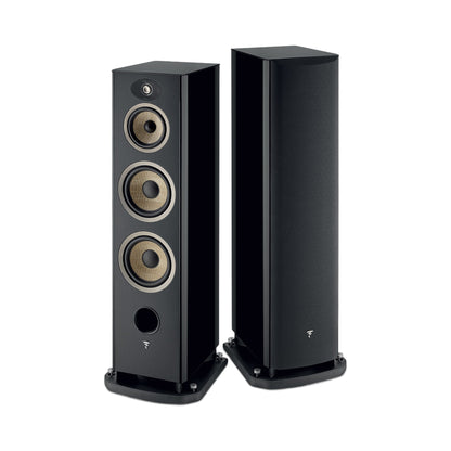Focal Aria EVO X N°4 Standlautsprecher Schwarz Hochglanz Stereopaar mit und ohne Abdeckung