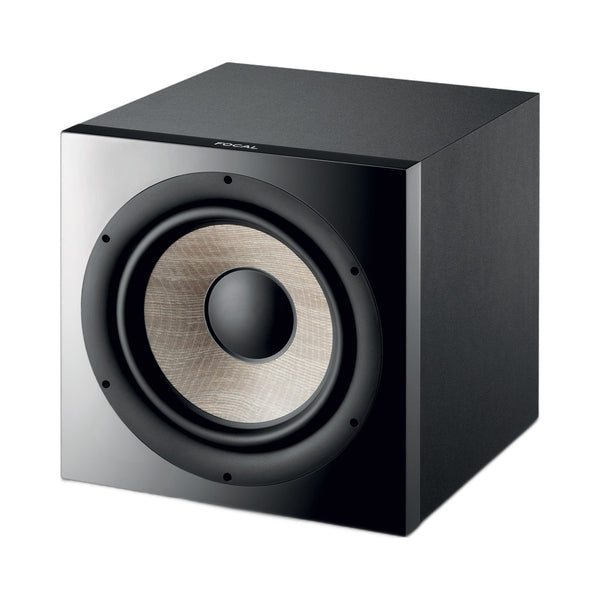 Focal SUB 1000F Aktiv-Subwoofer 30 cm Schwarz Schrägansicht ohne Abdeckung mit sichtbarem Tieftöner