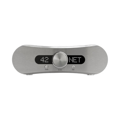 Gato Audio DIA-400S NPM Streaming-Verstärker Wunschfarbe Hochglanz mit Punktmatrix-Display und Regler, Frontansicht