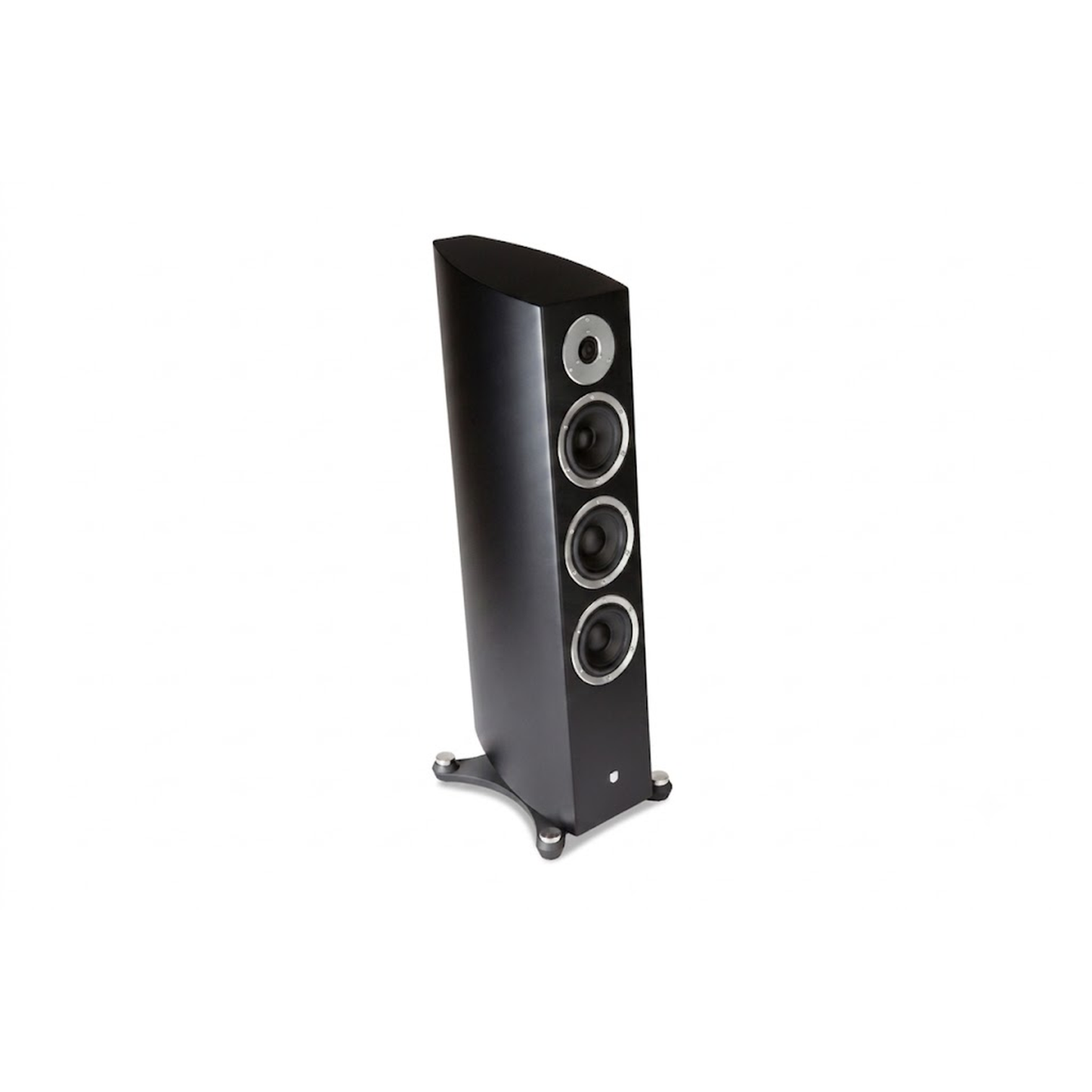Gato Audio FM-50 Standlautsprecher Satin Black Schrägansicht in mattem Schwarz