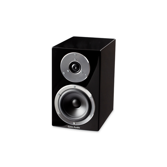 Gato Audio FM-8 Regallautsprecher Satin Black Schrägansicht