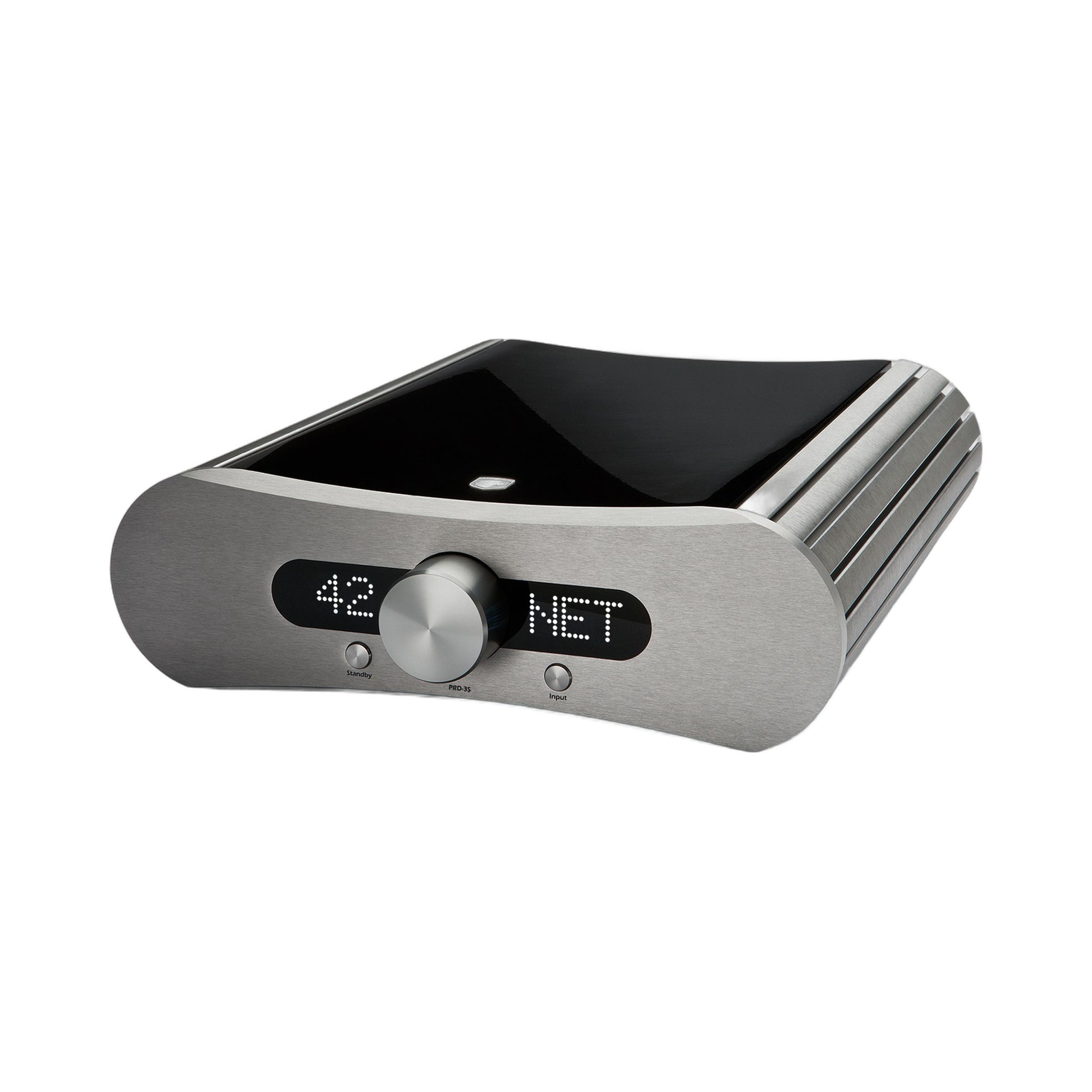 Gato Audio PRD-3S NPM Streaming-Vorverstärker Schwarz Hochglanz Schrägansicht