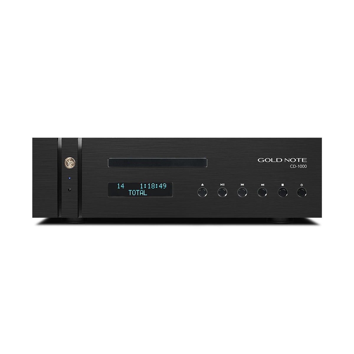 Gold Note CD-1000 MKII Deluxe CD-Player Frontansicht in Schwarz