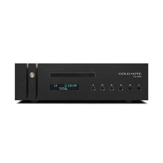 Gold Note CD-1000 MKII Deluxe CD-Player Frontansicht in Schwarz